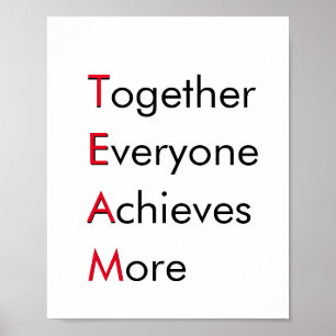 TEAM - tillsammans uppnår alla mer inspiration Poster