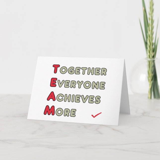 Team - tillsammans uppnår alla mer kort (Framsida)