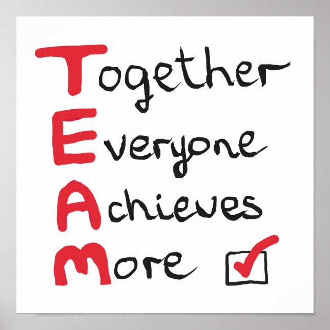 TEAM - tillsammans uppnår alla mer Poster (Framsidan)