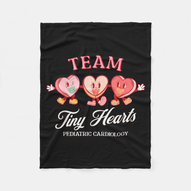 Team Tiny Heart Pediatric Cardiology Candy Heart V Fleecefilt (Framsidan)