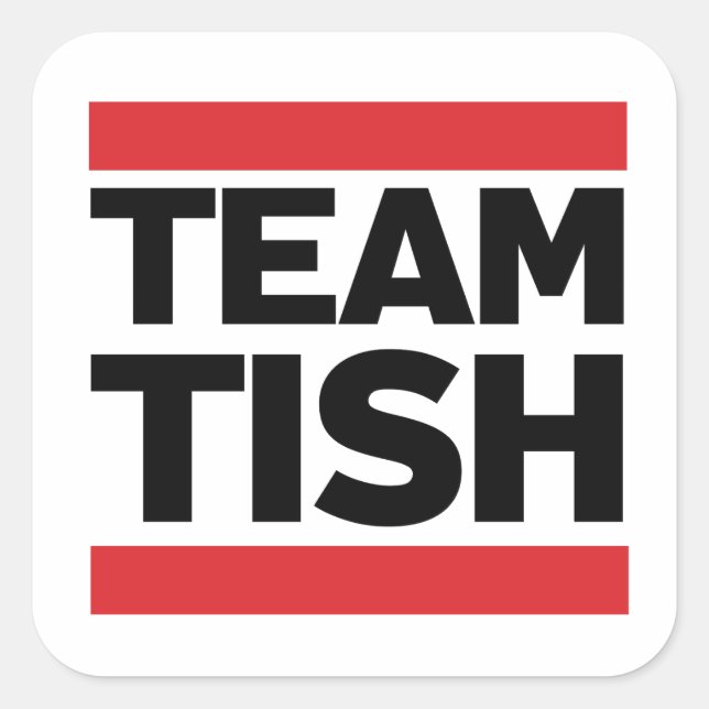Team Tish Fyrkantigt Klistermärke (Framsida)