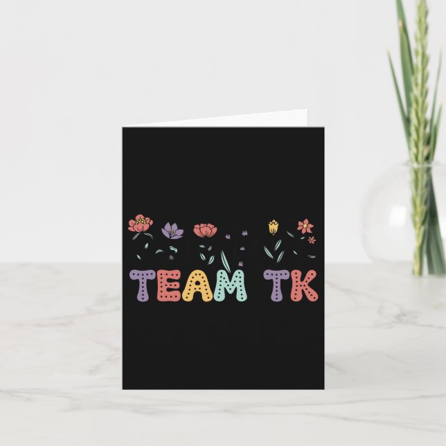 Team Tk Kindergarten Lacher Back to school Retro Kort (Framsida)