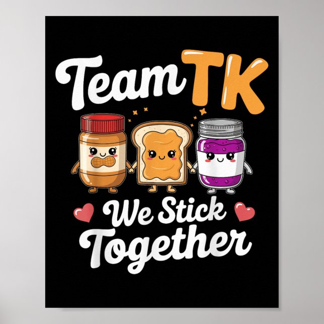 Team Tk Teacher Transitional Kindergarten tillbaka Poster (Framsidan)