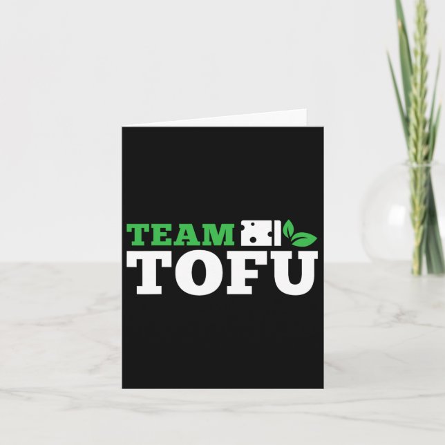 Team Tofu Workout Vegan Bodybuilding Fitness Plant Kort (Framsida)