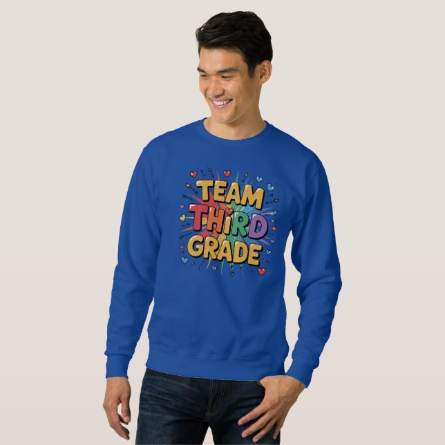 Team Tredje Klass Lång Ärmad Tröja (Hel framsida)