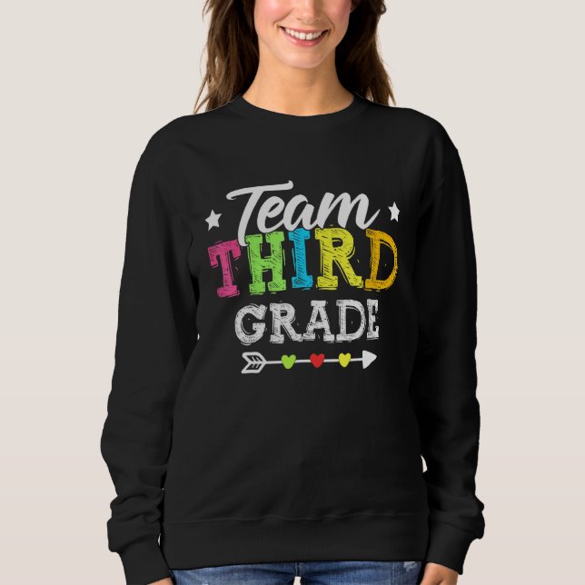 Team Tredje Klass Lärare Student Back to school T Shirt (Framsida)