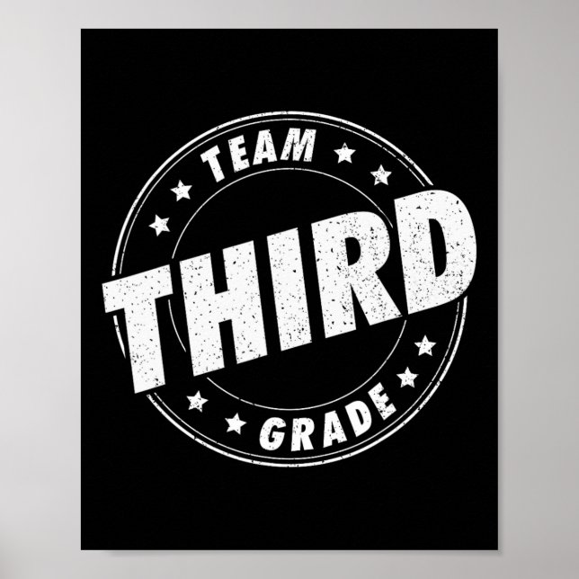 Team Tredje Klass Lärare Student Tillbaka Till Sko Poster (Framsidan)