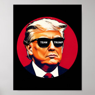 Team Trump Patriotic 4:e juli står jag med ordföra Poster