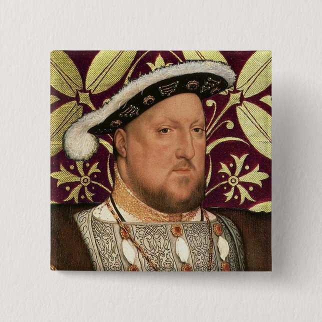 Team Tudor - Porträtt av kung Henry VIII Knapp (Framsida)