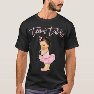 Team Tutu Girl Gender Reveal Baby Shower Touchdown T Shirt