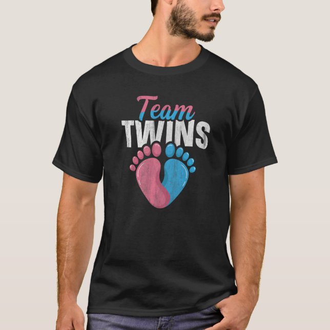 Team Twillingars Quote for a Gender Reveal Twin Ma T Shirt (Framsida)