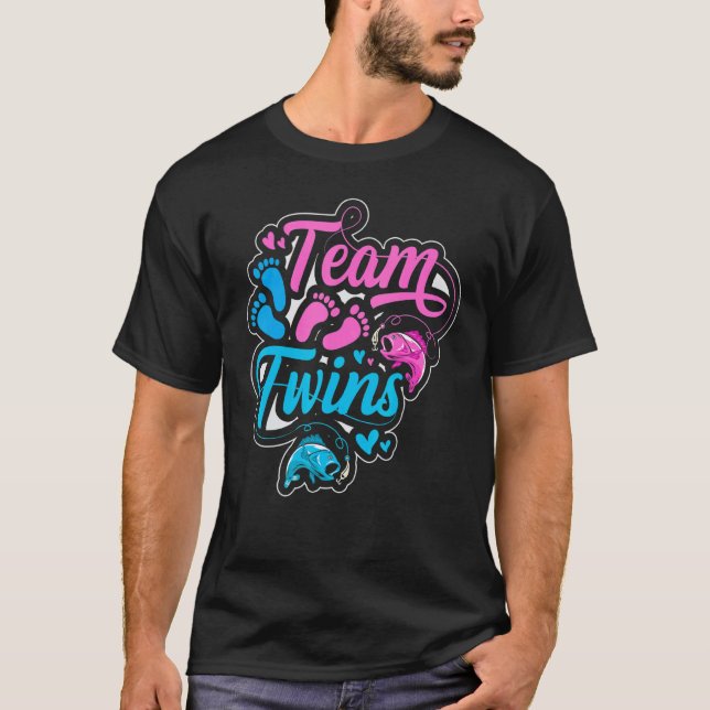 Team Twins for a Fishing   T Shirt (Framsida)