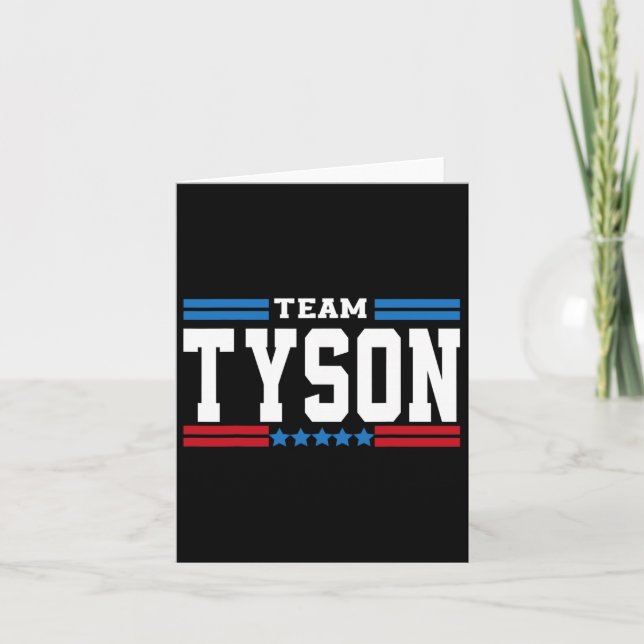 Team Tyson Livstidsmedlem Familje Efternamn Tyson  Kort (Framsida)