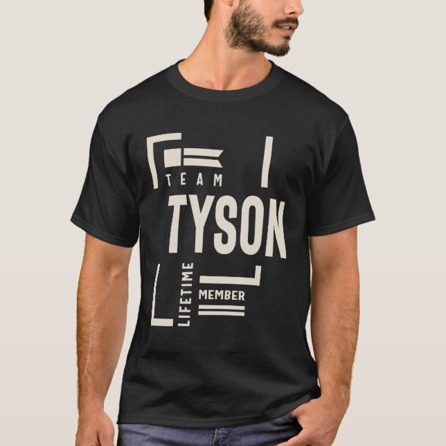 Team Tyson Livstidsmedlem Tyson Namn T Shirt (Framsida)