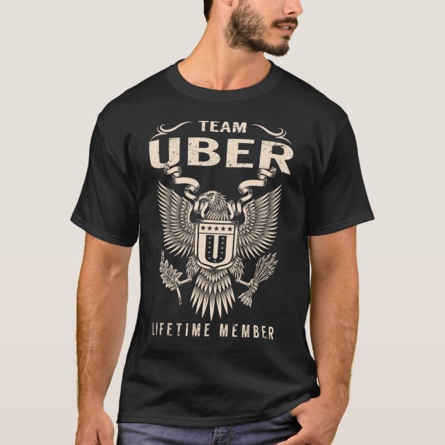 Team UBER-livstidsmedlem T Shirt (Framsida)