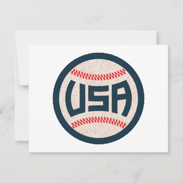 Team USA Baseboll Tack Kort (Framsida)
