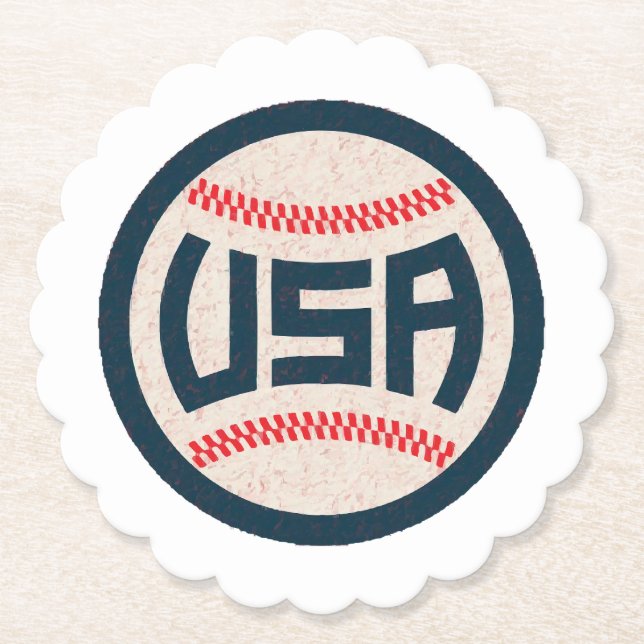 Team USA Baseboll Underlägg Papper (Framsida)