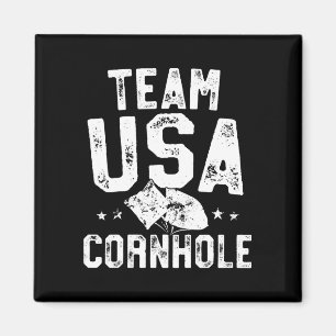 Team usa cornhole-mästare bean bag-kastning magnet