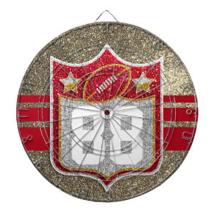 Team USA:s sportskola Red and Guld College Footbal Darttavla