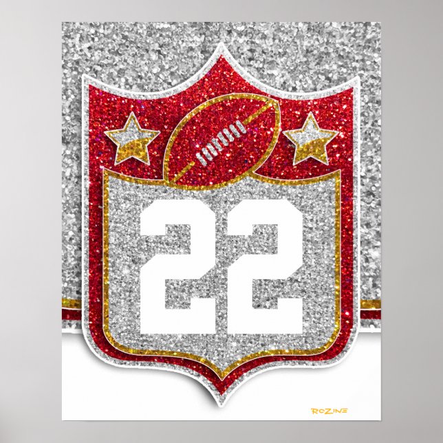 Team USA:s sportskola Red and Guld College Footbal Poster (Framsidan)