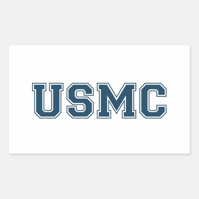 Team USMC Rektangulärt Klistermärke (Framsida)