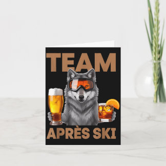 Team varg dricker öl cocktail vinter semester kort