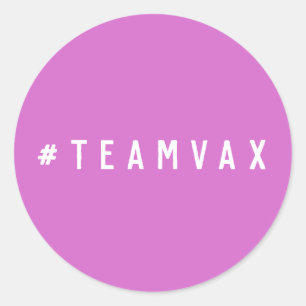 Team Vax Rosa Pro Vaccine Vaccine Hashtag Runt Klistermärke