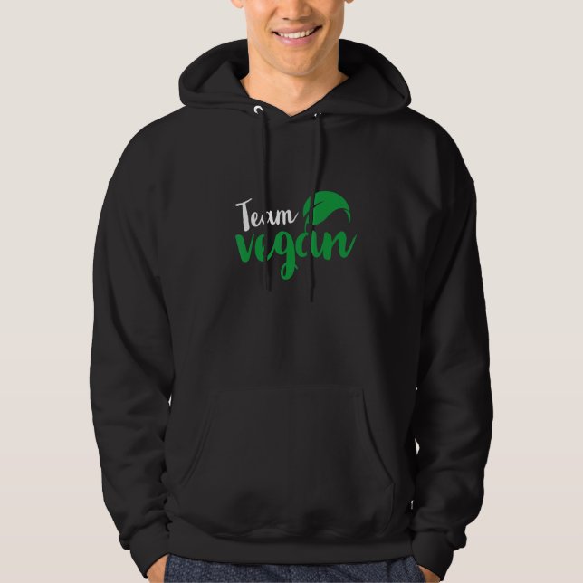 Team Vegan  Veganism Crew Group Outfit Natural Nut Hoodie (Framsida)