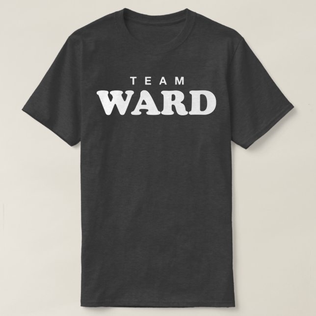 Team Ward Personlig-undernamnet Bride Groom-familj T Shirt (Design framsida)