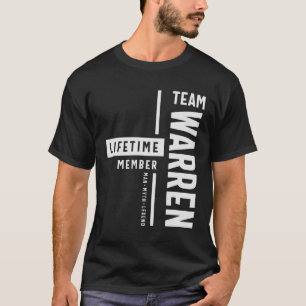 Team Warren-livstidsmedlem Funny Namn Warren T Shirt