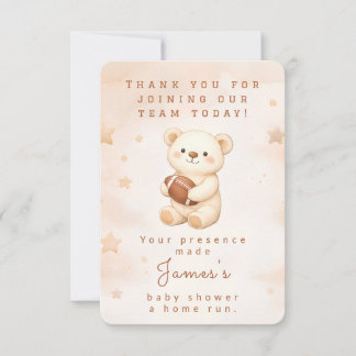 Team Watercolor Teddy Bear Football  Tack Kort