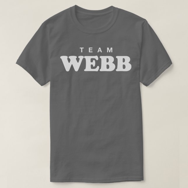 Team Webb Personalized Surname Bride Groom Family  T Shirt (Design framsida)