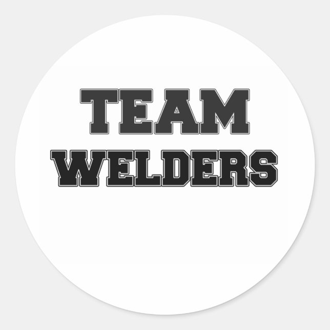Team Welders Runt Klistermärke (Framsida)