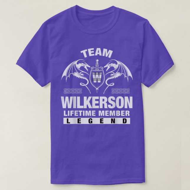Team WILKERSON-livstidsgåvor T Shirt (Design framsida)