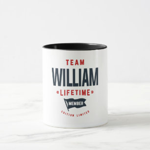 Team William Livtime Member Funny Namn William Wil Mugg