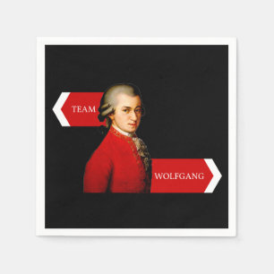 Team Wolfgang. Wolfgang Amadeus Mozart fläkt Pappersservett