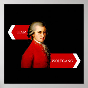 Team Wolfgang. Wolfgang Amadeus Mozart fläkt Poster