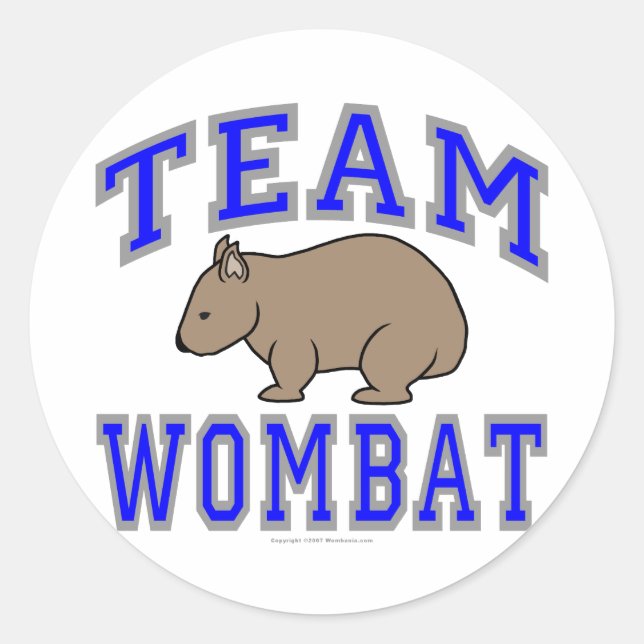Team Wombat II Runt Klistermärke (Framsida)