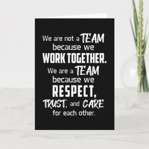 Team Work Job Fantastisk Spirit Team Player Gift I Kort