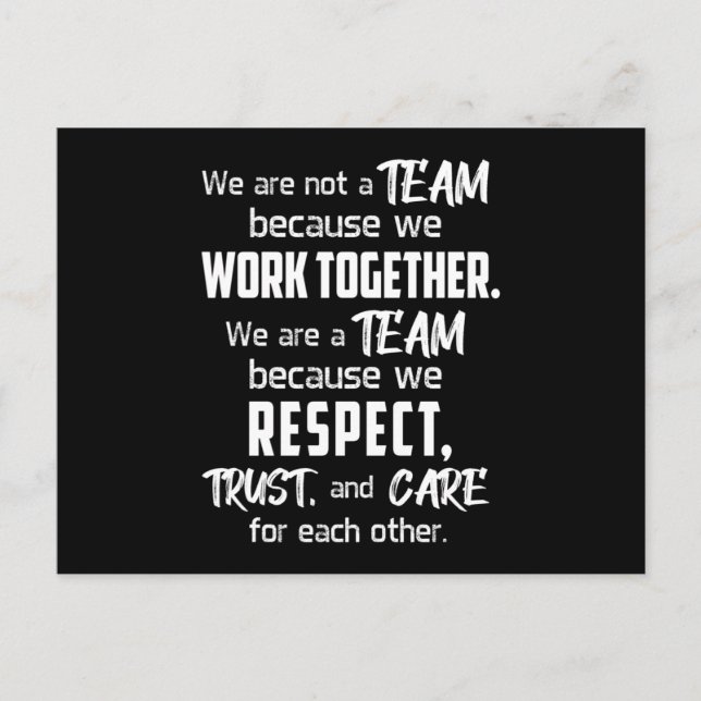 Team Work Job Fantastisk Spirit Team Player Gift I Vykort (Framsida)