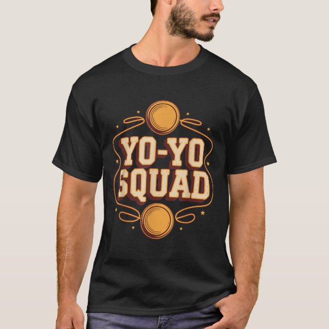 Team Yoyo Player Squad Yo-yo  T Shirt (Framsida)