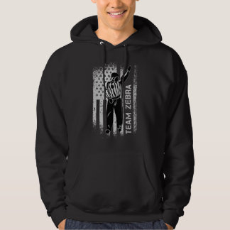 Team Zebra Ice Hockey Referee Ref America Classi Hoodie