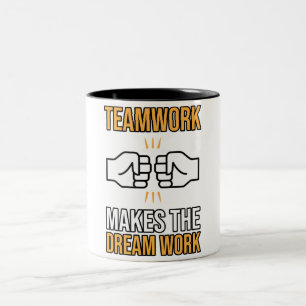 Teamarbete gör Dream-arbetsmedarbetarens uppskatt Två-Tonad Mugg