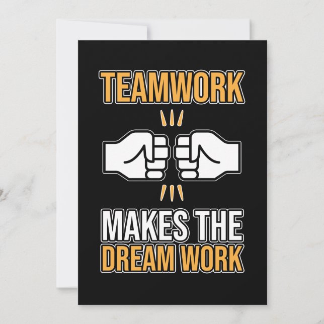 Teamarbete gör Dream-arbetsmedarbetarens uppskattn Inbjudningar (Framsida)