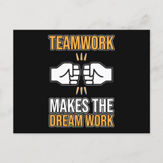 Teamarbete gör Dream-arbetsmedarbetarens uppskattn Meddelande Vykort