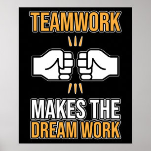 Teamarbete gör Dream-arbetsmedarbetarens uppskattn Poster