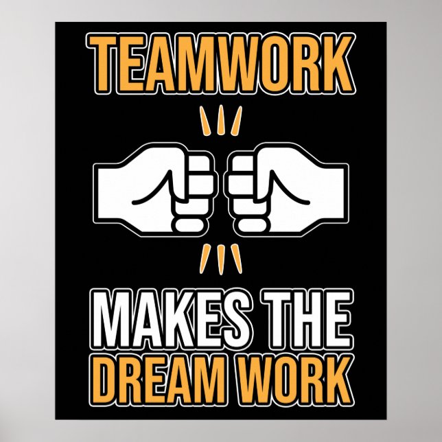 Teamarbete gör Dream-arbetsmedarbetarens uppskattn Poster (Framsidan)
