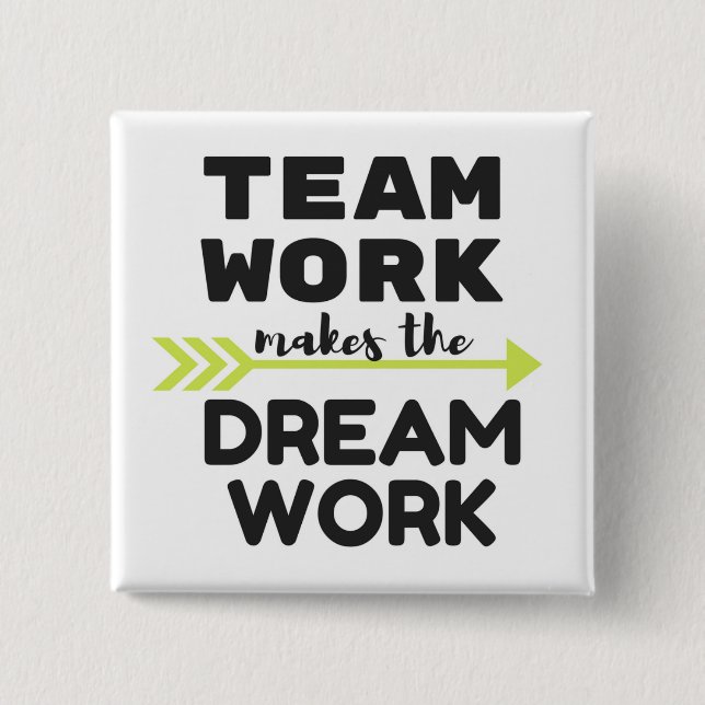 Teamarbete Gör Dream-jobbet Knapp (Framsida)