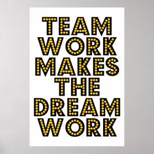 Teamarbete gör drömarbetet till verklighet poster