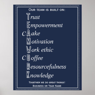 Teamarbete Motiv akrotik Poster